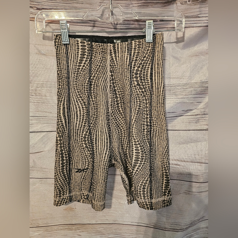 Reebok x Cardi B Animal Print Bike Shorts XS | High Waist Compression Fit